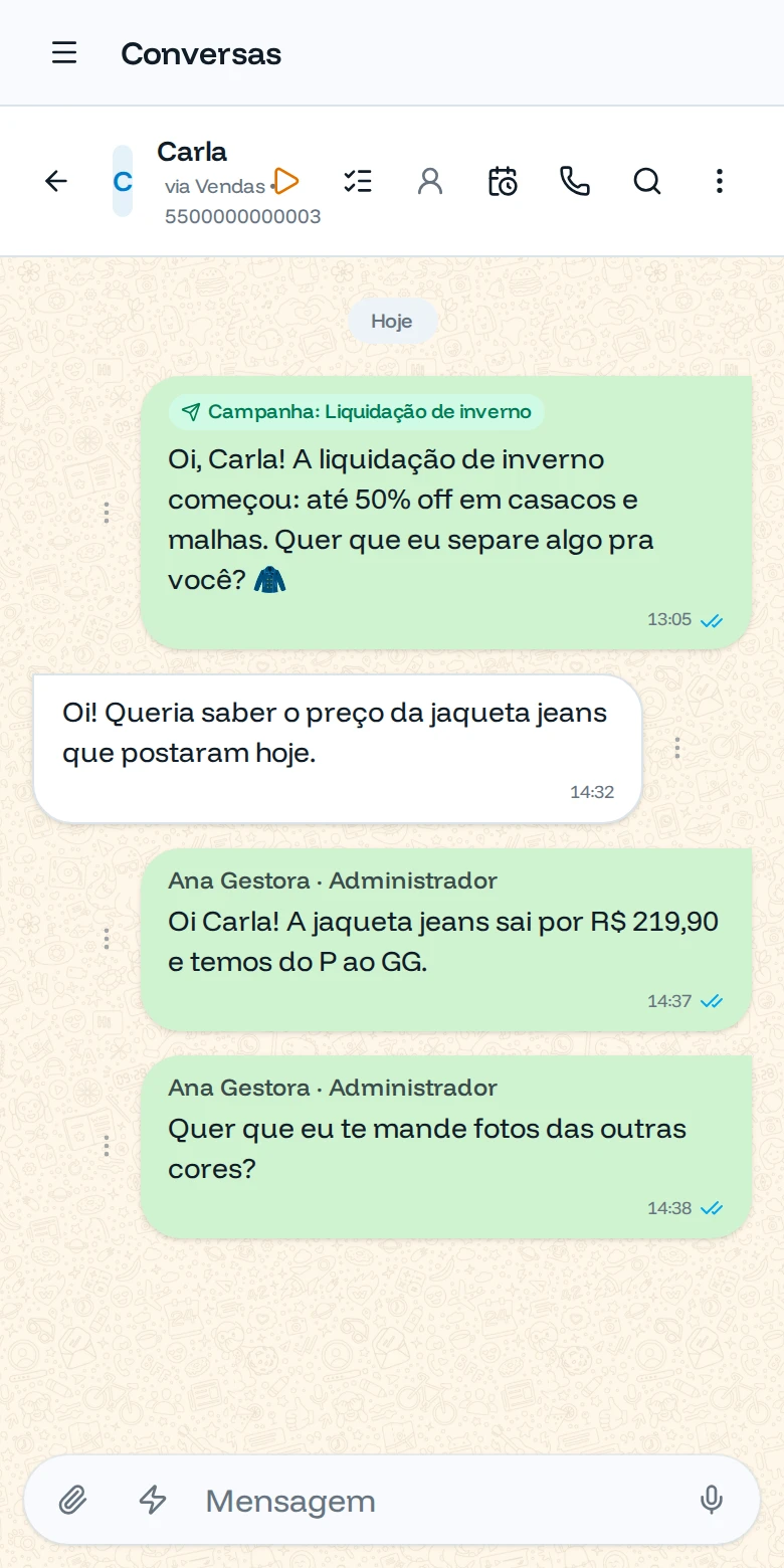 UniCRM no celular
